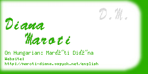 diana maroti business card